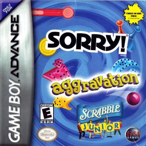 Aggravation / Sorry / Scrabble Jr - GameBoy Advance
