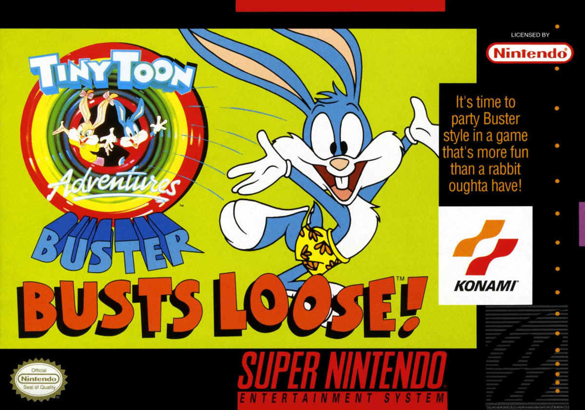Tony's Treasures Schaumburg - Tiny Toon Adventures Buster Busts Loose - Video Game - Super Nintendo