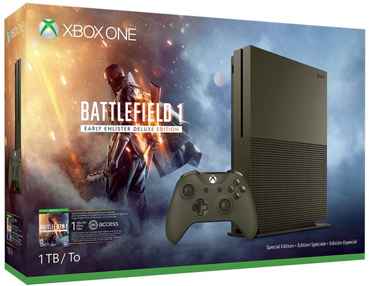 Tony's Treasures Chicago - Xbox One S 1TB [Battlefield 1 Special Edition Military Green] - Video Game - Xbox One